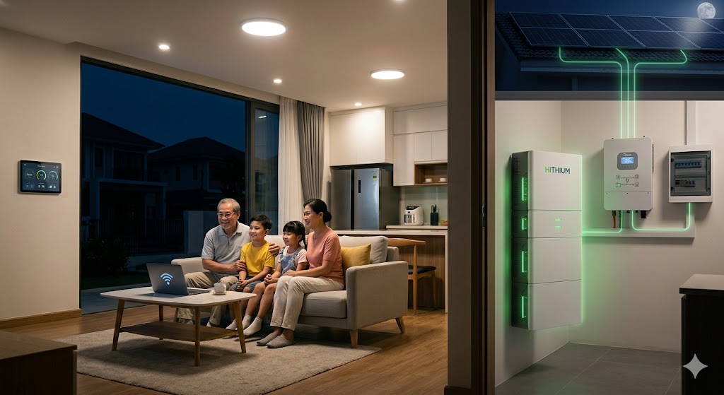 Ứng dụng pin lưu trữ lithium Hithium trong bài toán chống cúp điện và tối ưu hóa điện năng tiêu thụ