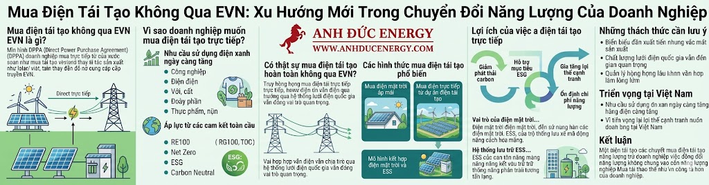 Mua Điện Tái Tạo Không Qua EVN: Xu Hướng Mới Trong Chuyển Đổi Năng Lượng Của Doanh Nghiệp