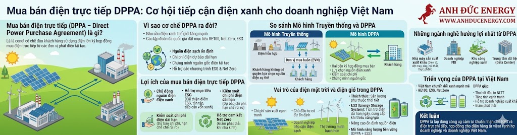 Mua bán điện trực tiếp DPPA: Cơ hội tiếp cận điện xanh cho doanh nghiệp Việt Nam