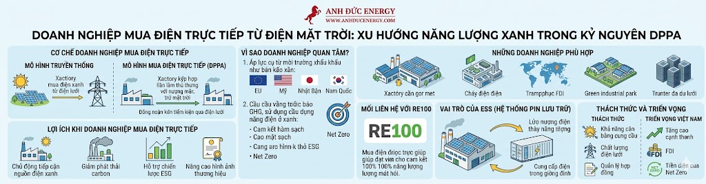 Doanh Nghiệp Mua Điện Trực Tiếp Từ Điện Mặt Trời: Xu Hướng Năng Lượng Xanh Trong Kỷ Nguyên DPPA