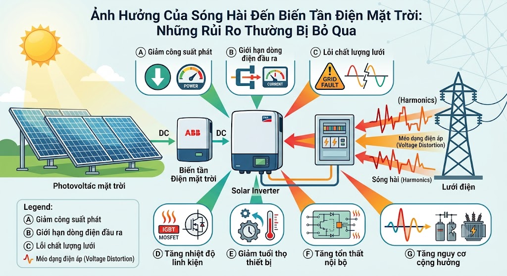 Ảnh Hưởng Của Sóng Hài Đến Biến Tần Điện Mặt Trời: Những Rủi Ro Thường Bị Bỏ Qua