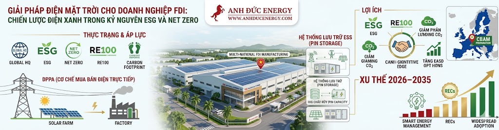 Giải Pháp Điện Mặt Trời Cho Doanh Nghiệp FDI: Chiến Lược Điện Xanh Trong Kỷ Nguyên ESG Và Net Zero